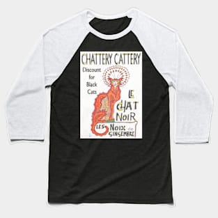 Le Chat Noir the Cattery Advert Baseball T-Shirt